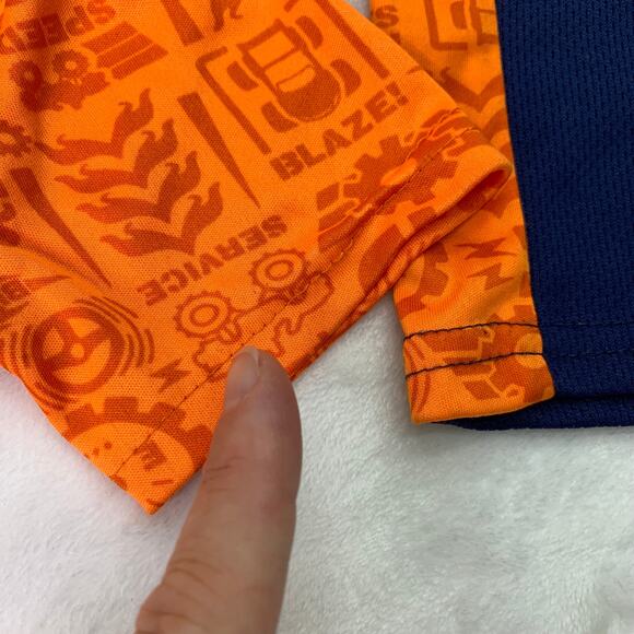 Blaze & the Monster Machine Boys 2T Short Sleeve Shorts Outfit Neon Orange Blue - Picture 5 of 9